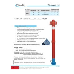   Hawle 5081-1654-10-LT Földfeletti tűzcsap KTB 2B h8 - LT DN 80 L1000 PN10