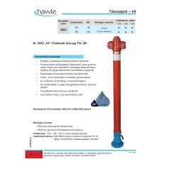   Hawle 5082-1654-10-LT Földfeletti tűzcsap FIX 2B h8 - LT DN 80 L1000 PN10