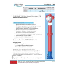   Hawle 5088-1854-10-LT Földfeletti tűzcsap KTB 2B/1A h8 - LT DN100 L1000 PN10