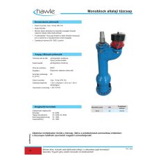 Hawle 5244-1654-10 Altalaji tűzcsap  DN 80 L1000 PN10