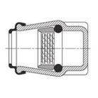 Hawle 6223-0300-30 ISO fitting zárósapka  D20 PN16 POM