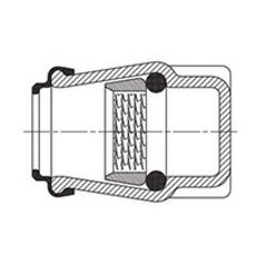 Hawle 6223-0300-30 ISO fitting zárósapka  D20 PN16 POM