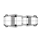 Hawle 6310-0705-30 ISO fitting csőösszekötő redukált D32-D25 PN16 GG