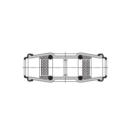 Hawle 6320-0300-30 ISO fitting csőösszekötő tok-tok D20 PN16 POM