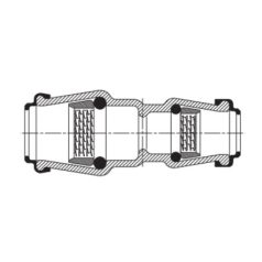   Hawle 6330-0503-30 ISO fitting csőösszekötő redukált D25-D20 PN16 POM