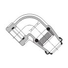 Hawle 6430-0300-30 ISO fitting könyökidom tok-belső menettel D20-1/2" 90° PN16 POM