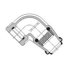   Hawle 6430-0300-30 ISO fitting könyökidom tok-belső menettel D20-1/2" 90° PN16 POM