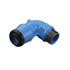 Hawle 6470-0709-30 ISO fitting könyökidom tok-külső menettel, redukált D32-5/4" 90° PN16 GG