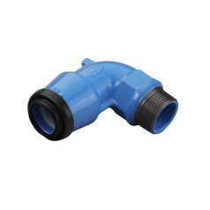   Hawle 6470-0507-30 ISO fitting könyökidom tok-külső menettel, redukált D25-1" 90° PN16 GG