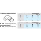 Hawle 6470-0709-30 ISO fitting könyökidom tok-külső menettel, redukált D32-5/4" 90° PN16 GG