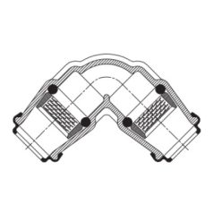   Hawle 6490-0705-30 ISO fitting könyökidom tok-tok redukált D32-D25 90° PN16 POM