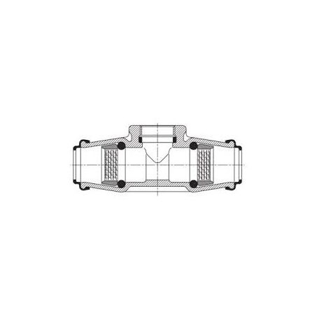 Hawle 6520-0300-30 ISO fitting T idom menetes BM  D20-1/2" PN16 POM