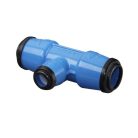 Hawle 6531-0705-30 ISO fitting T idom három tokkal. redukált D32-D25 PN16 GG