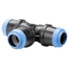 Hawle 6550-0700-30 ISO fitting T idom három tokkal D32 PN16 POM