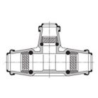 Hawle 6550-0700-30 ISO fitting T idom három tokkal D32 PN16 POM