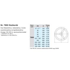Hawle 7800-3036-00 Kézikerék  DN250-DN350  St