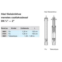   Hawle 9101-0513-00 Beépítési készlet Házi főelzáró 3/4"-2" L1500