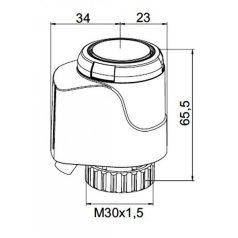 Heimeier EMO-T Termomotor NC 230V 2m kábel