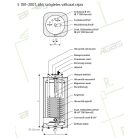 Heizer indirekt tároló S100 szögletes, 1 hőcserélővel, készülék alá 26-105500