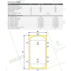   Heizer puffertartály PUSE X  45R inox hűtés/fűtés 45l hőcserélő nélkül fali