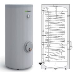   Heizer indirekt tároló SOH-203 200l, 2db emelt felületű hőcserélővel