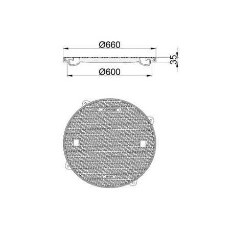 Csatorna fedlap ÖV. kör alakú aknafedlap LW 600 (A-15) 800050