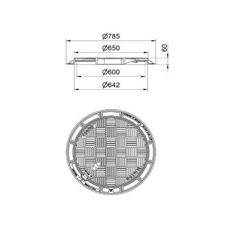 Csatorna fedlap ÖV. kör alakú aknafedlap EURO B (B-125) 892062