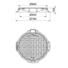 Csatorna fedlap ÖV. kör alakú aknafedlap EURO D (D-400) 600mm-es 89468614