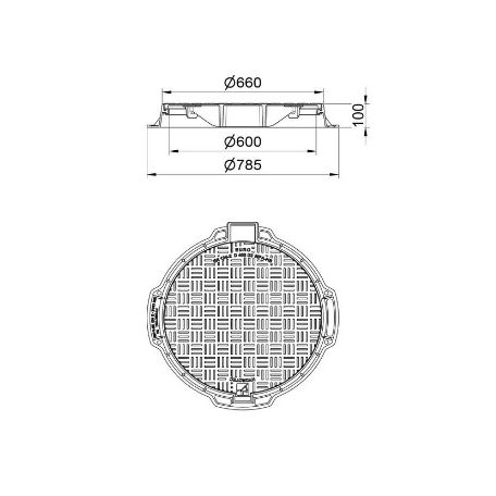 Csatorna fedlap ÖV. kör alakú aknafedlap EURO D (D-400) 600mm-es 89468614