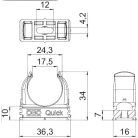Műanyag klipsz csőhöz 25mm-es 90db/doboz