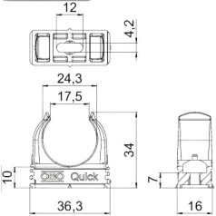 Műanyag klipsz csőhöz 25mm-es 90db/doboz