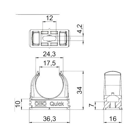 Műanyag klipsz csőhöz 25mm-es 90db/doboz