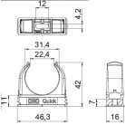 Műanyag klipsz csőhöz 32mm-es 50db/doboz