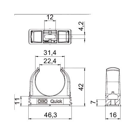 Műanyag klipsz csőhöz 32mm-es 50db/doboz