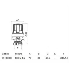 Luxor TT3000 termosztátfej