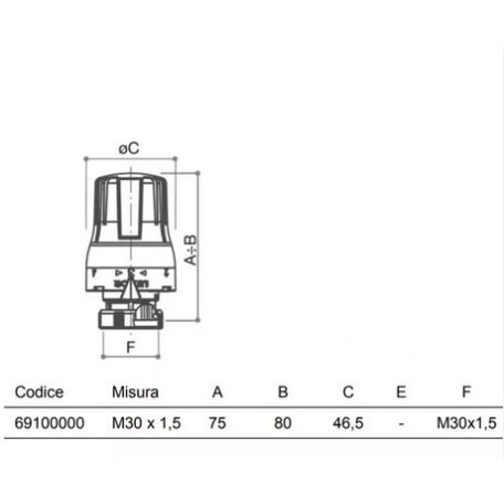 Luxor TT3000 termosztátfej