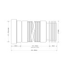 McAlpine HC WC-F23R flexibilis WC bekötőcső 100x110x230/440mm