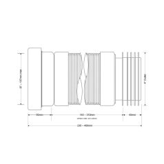   McAlpine HC WC-F23R flexibilis WC bekötőcső 100x110x230/440mm