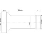 McAlpine HC-37S Wc bekötőidom egyenes (WC-CON2)