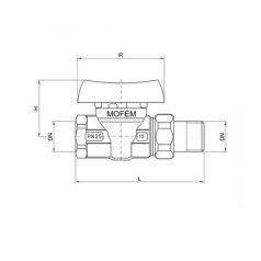   Mofém gömbcsap, golyóscsap Flexum 1/2" KB+toldat gáz 113-0066-10