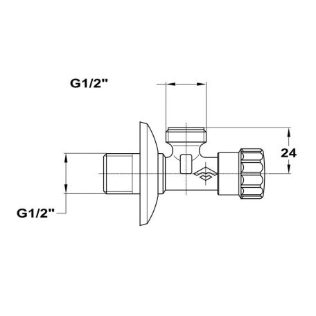 Mofém sarokszelep 1/2"-1/2" 163-0002-00 15db/doboz