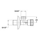 Mofém sarokszelep 1/2"-3/8" 163-0006-00 15db/doboz