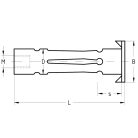Gipszkarton dübel molly M8x50 (8-3-16/50) szimpla kartonhoz L55