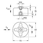 MÜPRO PHONOLYT® gomb M10 120442