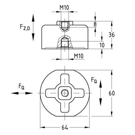 MÜPRO PHONOLYT® gomb M10 120442
