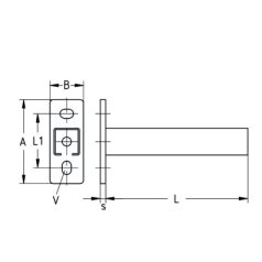 MÜPRO MPC-sínkonzol 28/30 L=400mm 156714