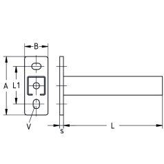 MÜPRO MPC-sínkonzol 40/60 L=1040mm 156726