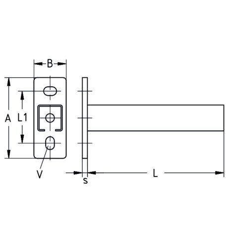MÜPRO MPC-sínkonzol 40/60 L=1040mm 156726