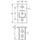 MÜPRO MPC-nyeregalakú rögzítő hosszanti irányú 38/24-40/60 profilokhoz 156810