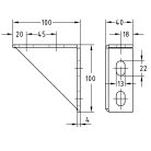 MÜPRO MPC/MPR-konzolszeglet 90° 100x100x4mm, 38/24-40/120 és 41/21-124 profilokhoz 167126